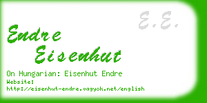 endre eisenhut business card